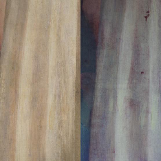 Paint drips on painting