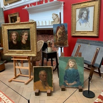 The interior of the G F Watts studio