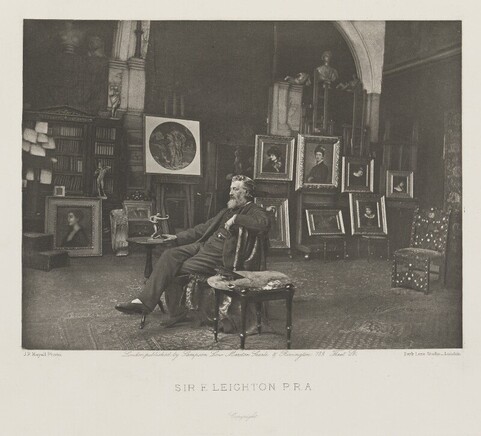Photogravure of Sir Frederic Leighton in his studio