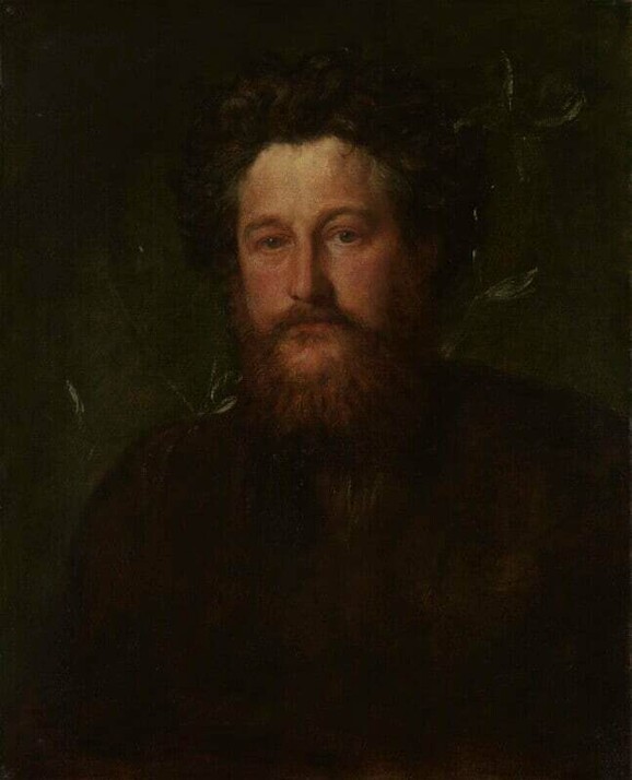 George Frederic Watts, Portrait of William Morris, oil painting, 1870, National Portrait Gallery collection