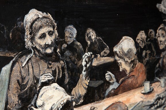 Close up of group of elderly women