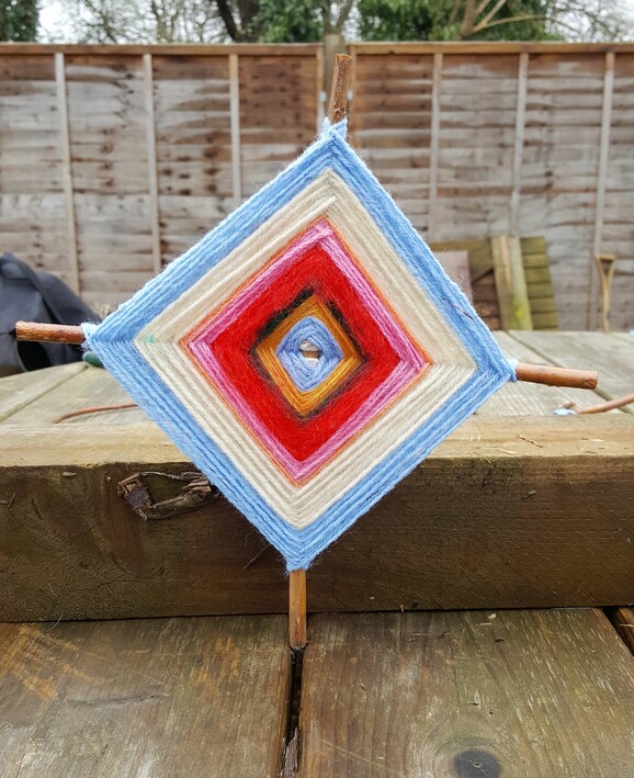 wool pattern on sticks