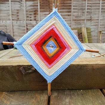 wool pattern on sticks