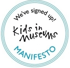 Logo reads 'we've signed up! Kids in Museums Manifesto'