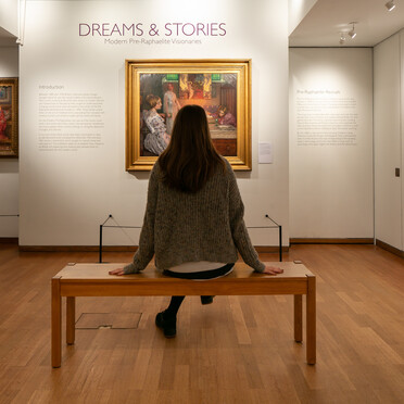 Photo of the install of the exhibition Dreams and Stories at Watts Gallery