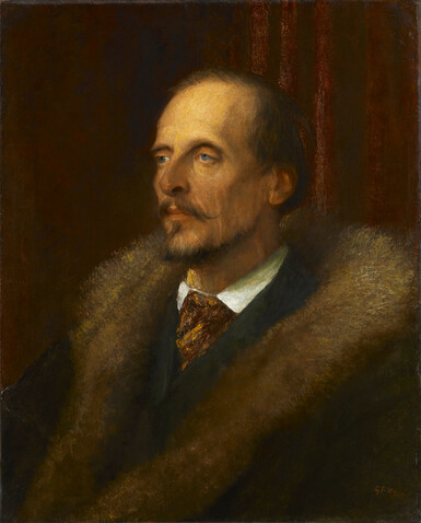 A portrait of Frederick Temple Hamilton-Temple-Blackwood in a fur coat