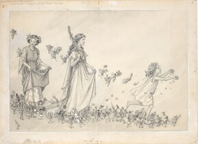 Endpaper from The Book of the Flower Fairies © The Estate of Cicely Mary Barker 1927