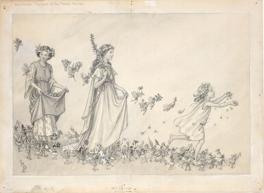 Endpaper from The Book of the Flower Fairies © The Estate of Cicely Mary Barker 1927