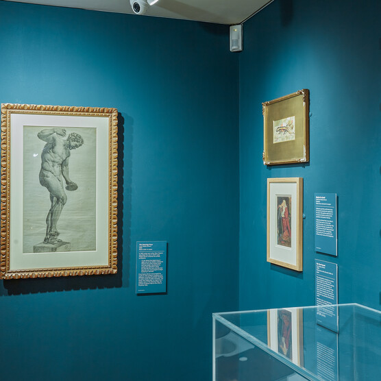 A temporary exhibition display at Watts Gallery