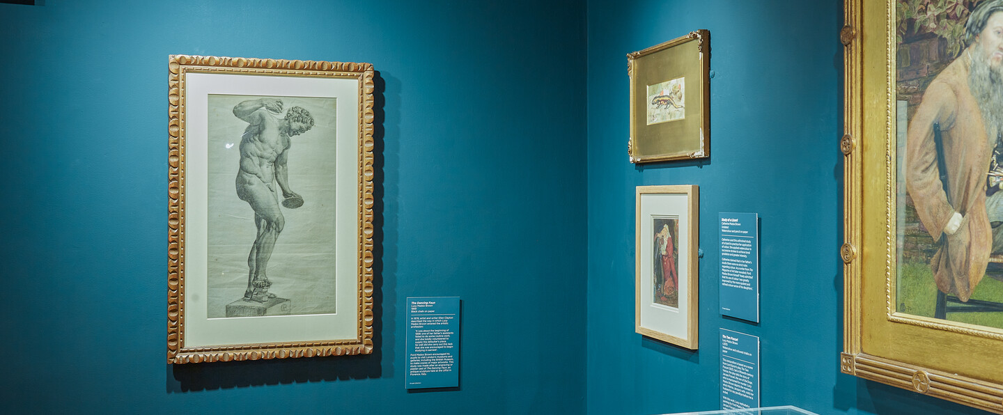 A temporary exhibition display at Watts Gallery