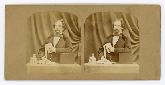 Stereograph of Charles Dickens