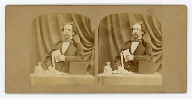 Stereograph of Charles Dickens