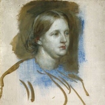 A half finished bust portrait of Florence Nightingale