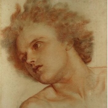 A sketch of a young man looking to the side