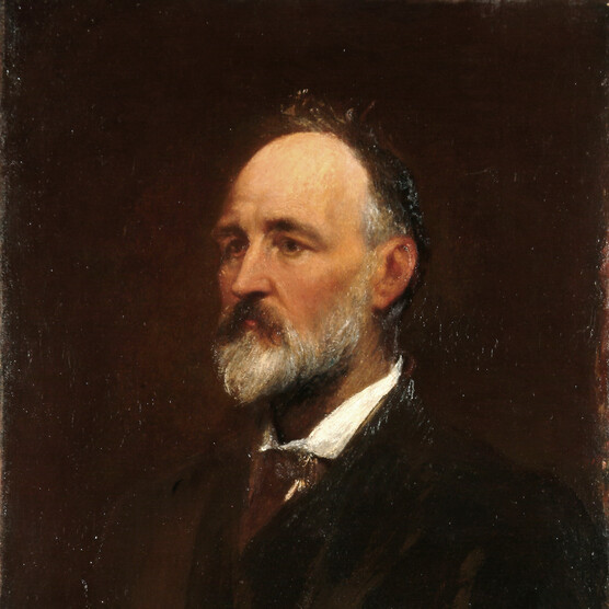 Portrait of a bearded greying white man