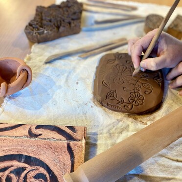 Terracotta candle holder making