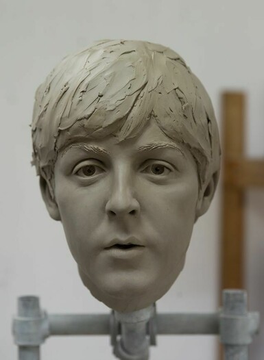 Clay sculpture of Paul Mc.