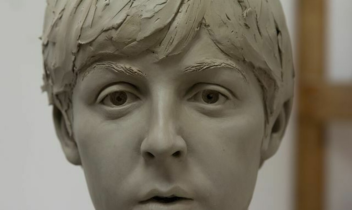 Clay sculpture of Paul Mc.