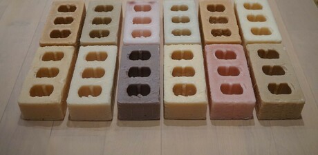 Photo of some bricks laid out in a grid