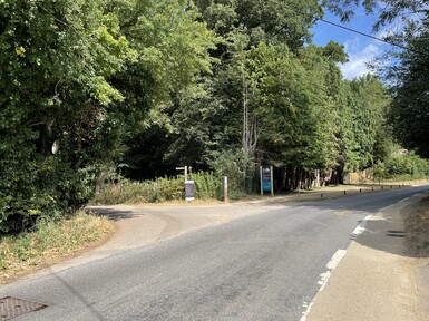 A road with walking path