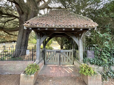 Wooden gate to enter chapel