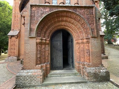 Decorated door to chapel