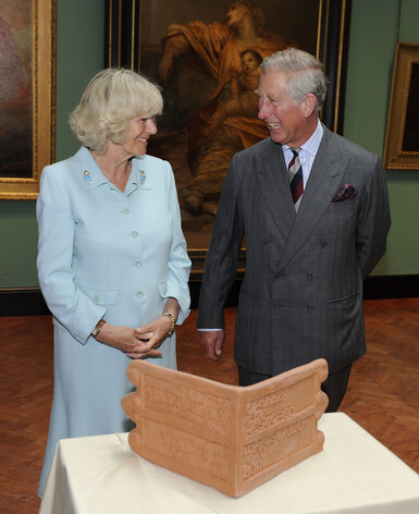 King Charles and Queen Consort Camilla at the re-opening ceremony of Watts Gallery