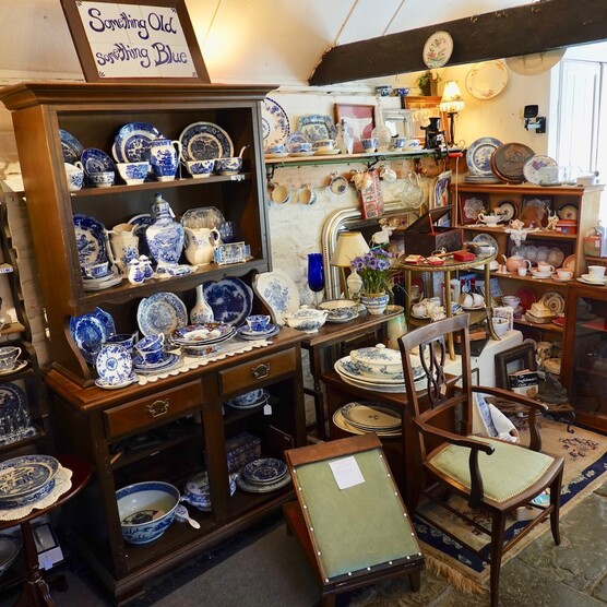Inside the barn with an array of antiques