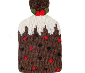 Christmas pudding hot water bottle