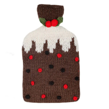 Christmas pudding hot water bottle