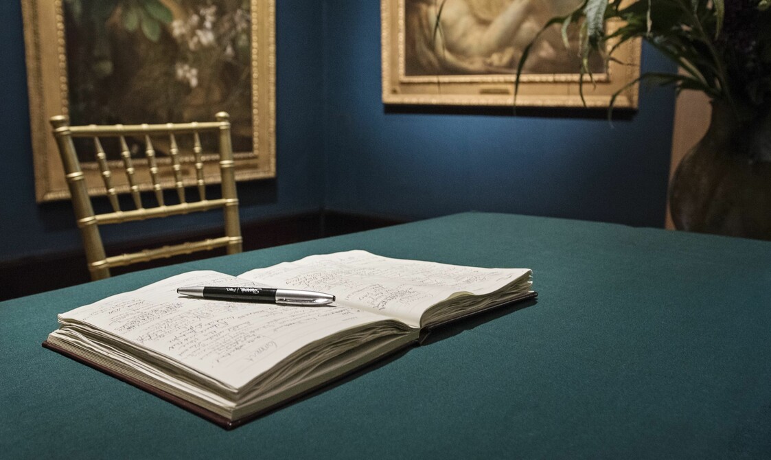 Wedding book with pen